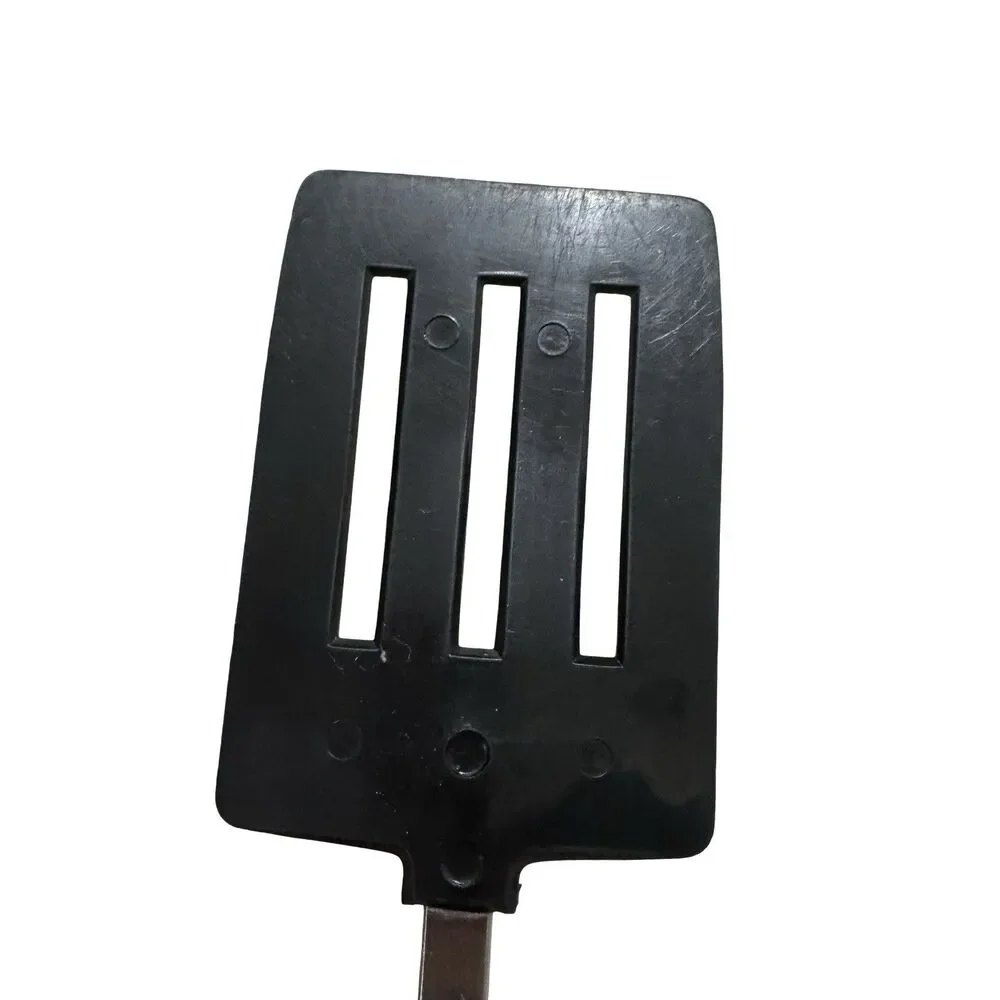 Vintage Unbranded Nylon Short 3 Slotted Spatula Turner Flipper 10” Black